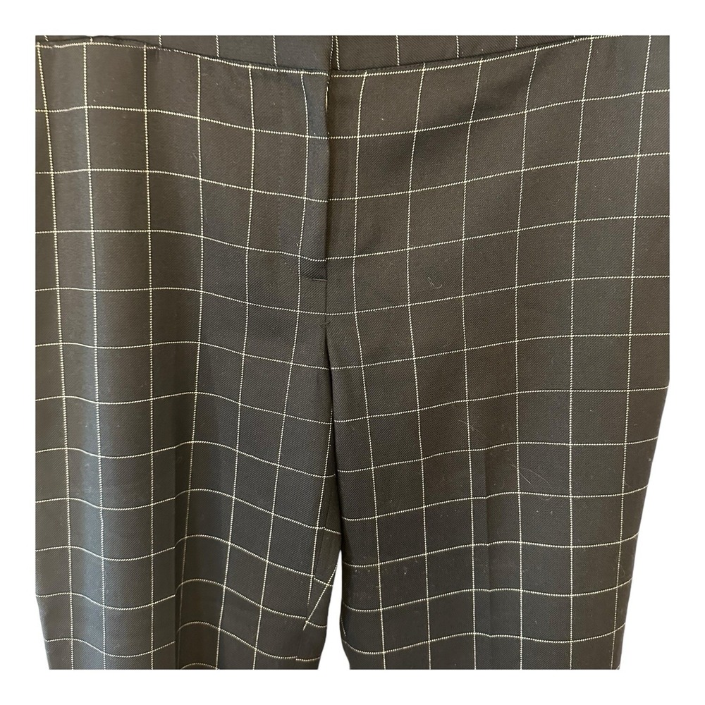 Talbots Women's Wool Blend Pants Black Window Pane Slacks Trousers Lined Size 6 - Picture 5 of 12